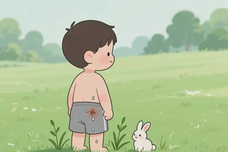 少兒屁股上起濕疹不管它會(huì)自己痊愈嗎(圖1)