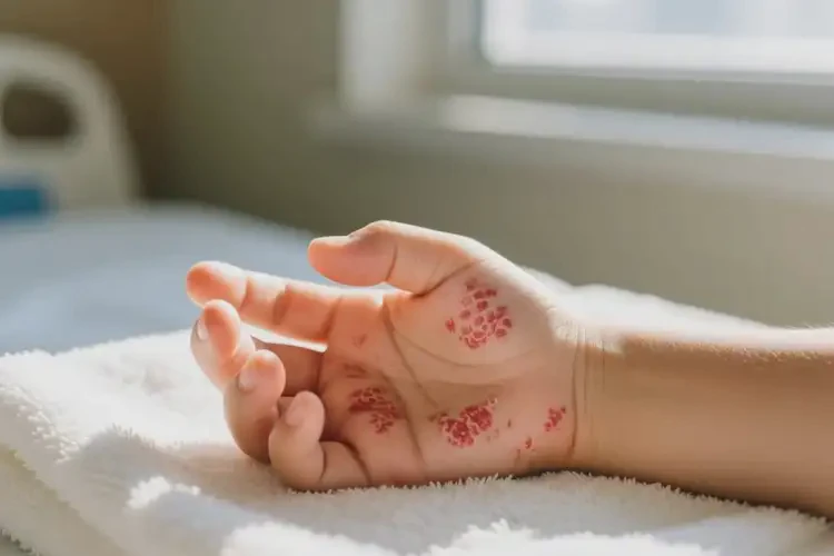 小兒手上容易長濕疹不管它會(huì)自己痊愈嗎(圖4)