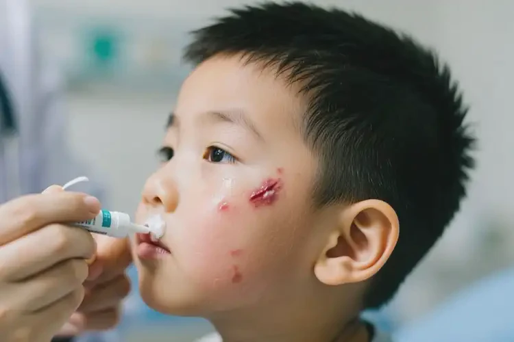 兒童臉上有濕疹能夠徹底治愈嗎(圖2)