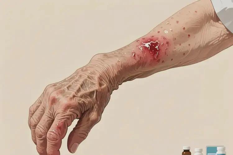 老年人手臂上經(jīng)常起濕疹不管它會(huì)自己痊愈嗎(圖4)