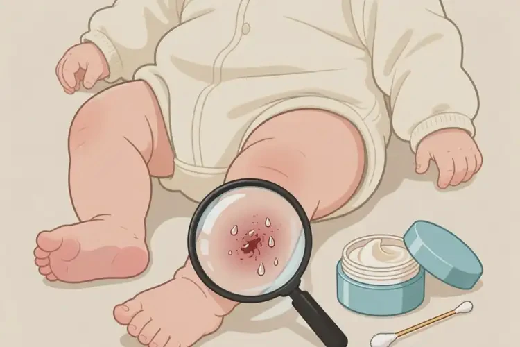 嬰兒小腿上偶爾長濕疹可不可以根治(圖1)