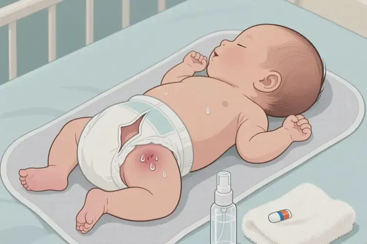 新生兒屁股長濕疹不管它會自己痊愈嗎(圖1)