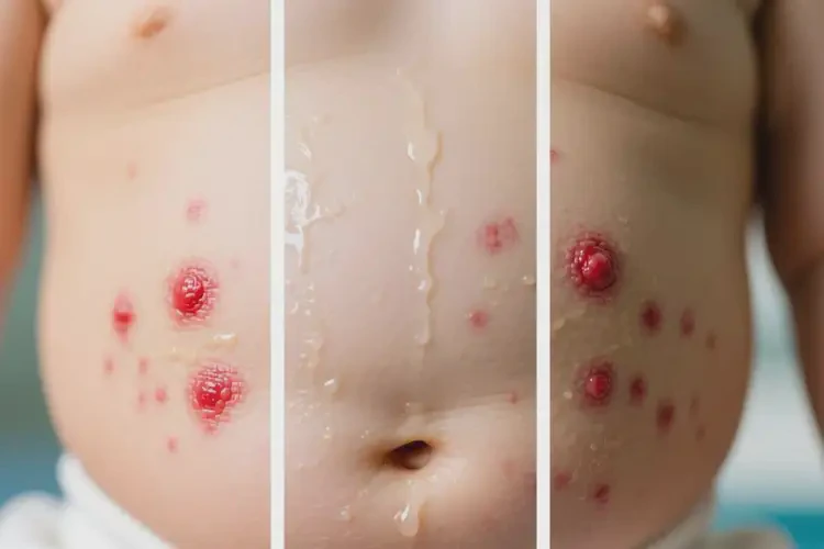 幼儿肚子上偶尔长湿疹可以彻底自愈吗(图1)