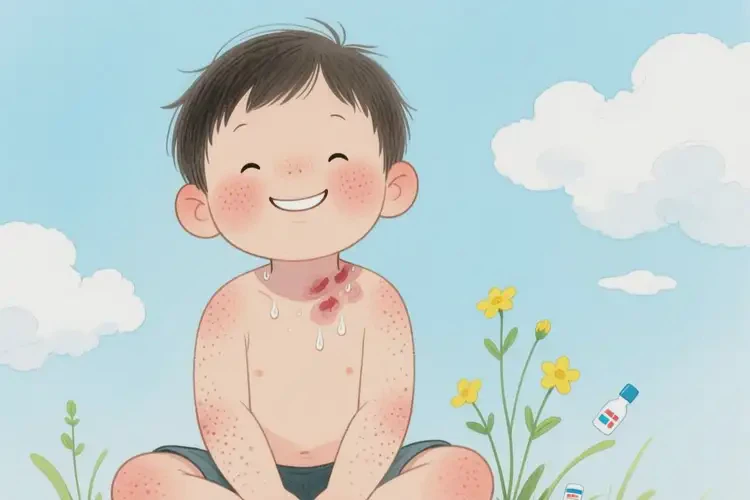 小孩脖子上有濕疹能靠自己自愈嗎(圖3)