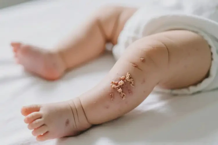 嬰幼兒小腿經(jīng)常長濕疹不管它會(huì)自己好嗎(圖1)