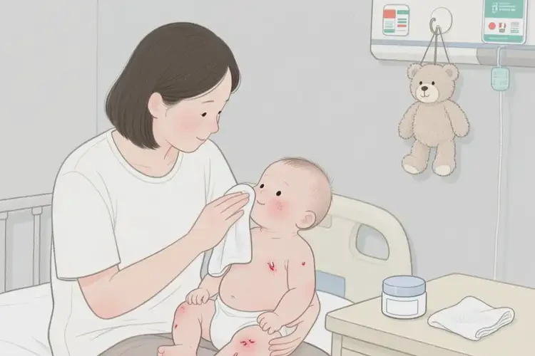 新生兒全身有濕疹不管它會自己好嗎(圖1)