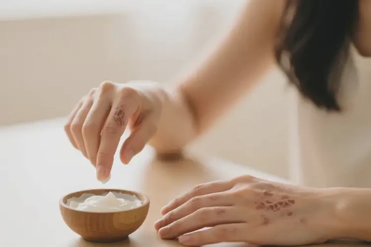 女生手上容易起濕疹能徹底自愈嗎(圖1)