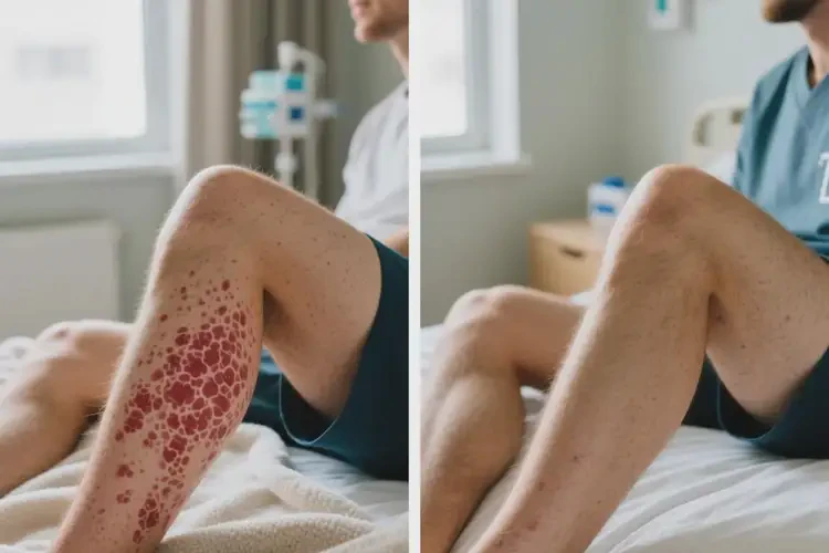 男人大腿上長濕疹能夠徹底治愈嗎(圖1)