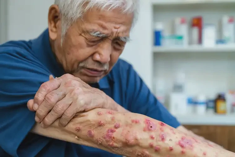 老人手臂出現(xiàn)濕疹不管它會自己自愈嗎(圖3)