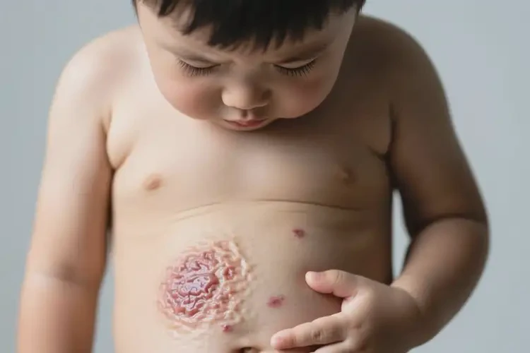 兒童肚子長濕疹不管它會自己好嗎(圖1)
