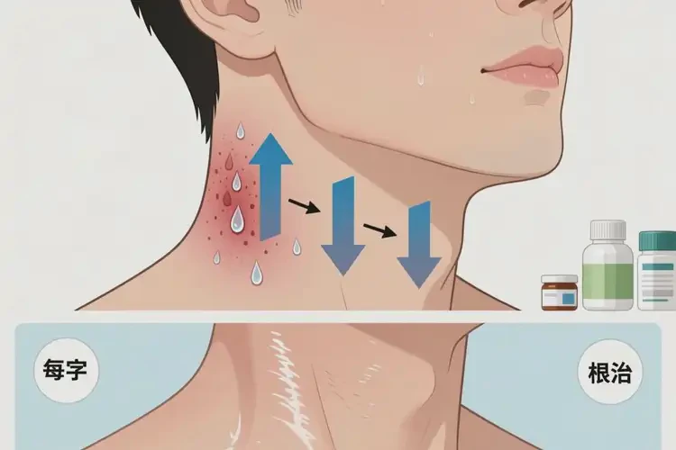 男性脖子起濕疹可不可以根治(圖1)