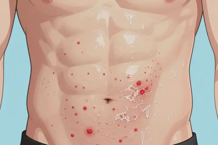 男人肚子上偶爾長濕疹能不能根治(圖1)