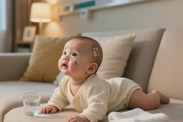 嬰兒臉上有濕疹能徹底自愈嗎(圖2)