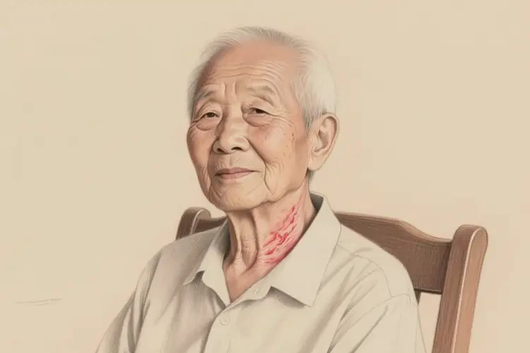老年人脖子有湿疹不管它会自己自愈吗(图1)