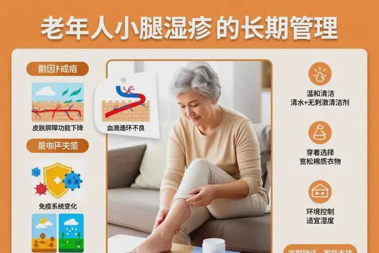 老年人小腿上經(jīng)常長(zhǎng)濕疹可不可以根治(圖1)