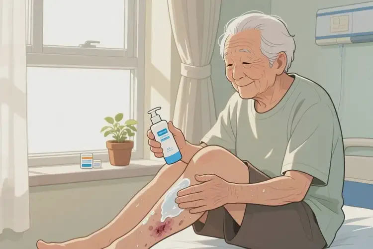 高齡老人小腿上出濕疹不管它會(huì)自己自愈嗎(圖2)