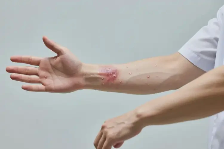 男人四肢出現(xiàn)濕疹能不能根治(圖1)