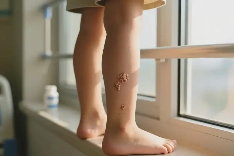 孩子小腿上容易長濕疹可不可以徹底自愈(圖1)