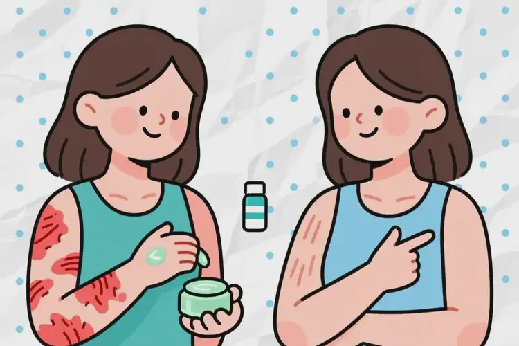 女性四肢經(jīng)常起濕疹可不可以根治(圖1)