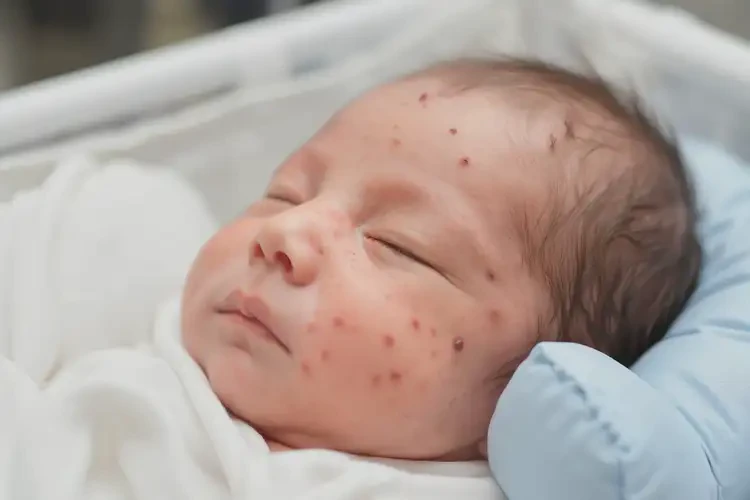 新生兒臉上容易長濕疹能靠自己自愈嗎(圖4)
