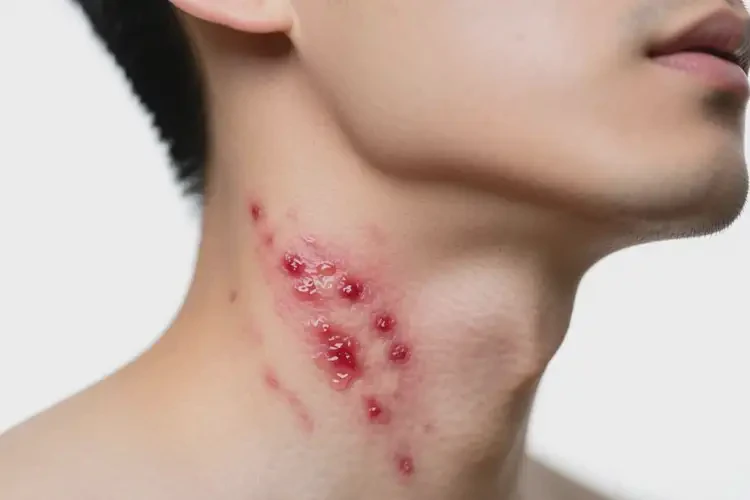 男人脖子起濕疹能不能根治(圖1)