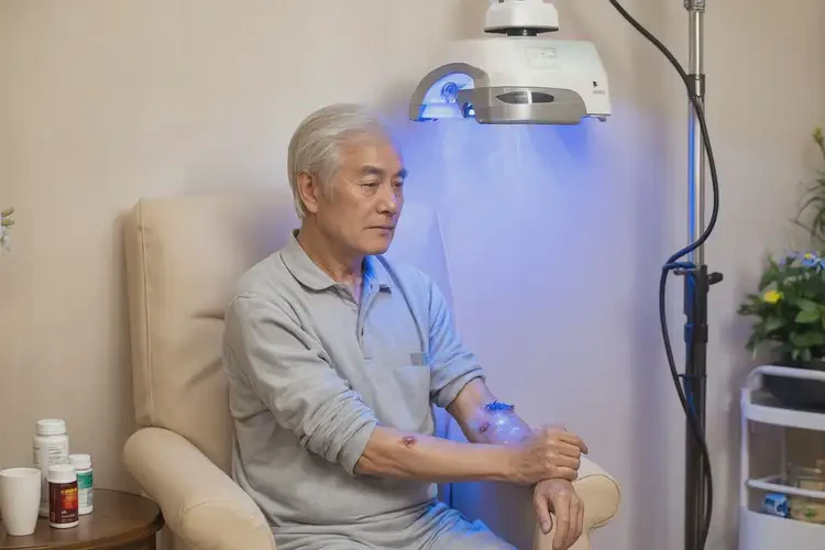 老人手臂上起濕疹可不可以根治(圖1)