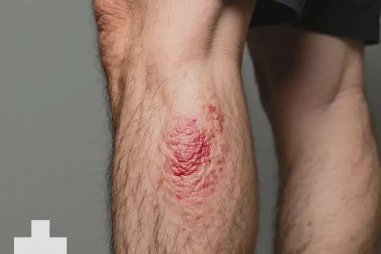 男人小腿出現(xiàn)濕疹能不能根治(圖1)