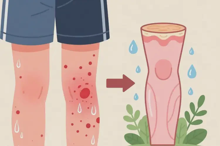 青少年大腿上起濕疹可不可以徹底自愈(圖3)