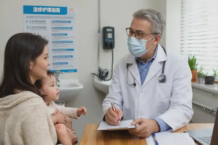 儿童四肢长湿疹不管它会自己痊愈吗(图1)