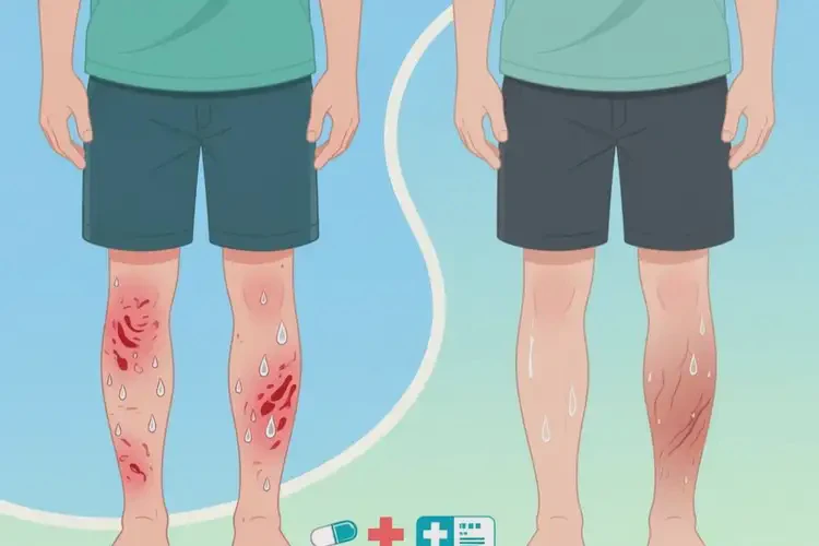 青年人四肢出現(xiàn)濕疹不管它會(huì)自己痊愈嗎(圖2)