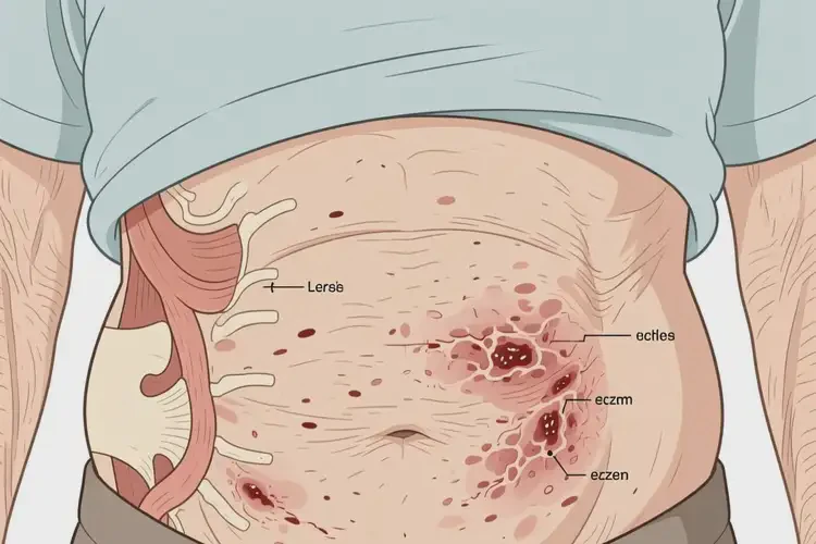老年人肚子上容易长湿疹不管它会自己痊愈吗(图3)