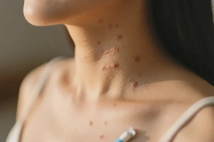 產婦脖子上偶爾長濕疹可以徹底自愈嗎(圖1)