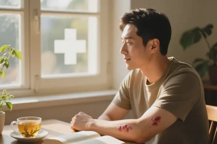 男性手臂上經(jīng)常長(zhǎng)濕疹能徹底自愈嗎(圖1)