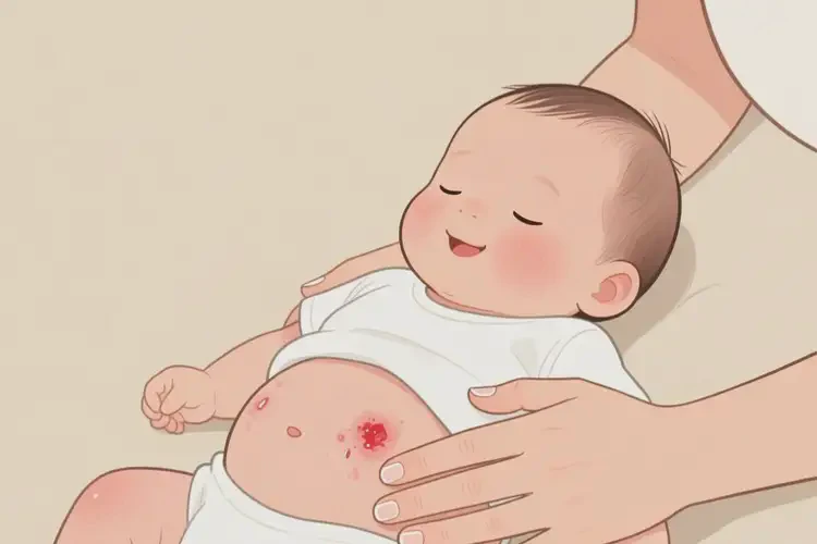 寶寶肚子上出濕疹可以徹底自愈嗎(圖3)
