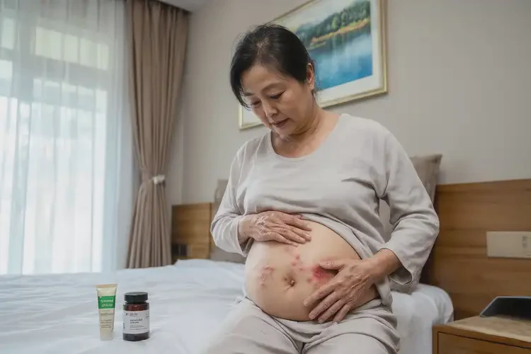 孩子肚子有濕疹可以徹底自愈嗎(圖1)