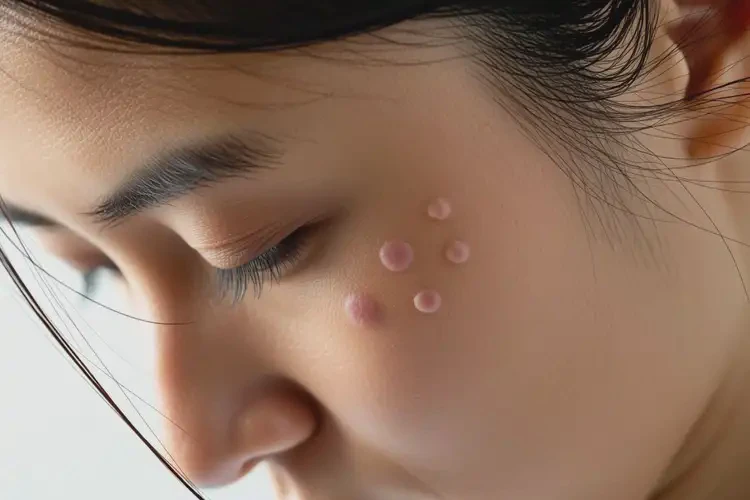 女人臉上偶爾長(zhǎng)濕疹能不能根治(圖1)