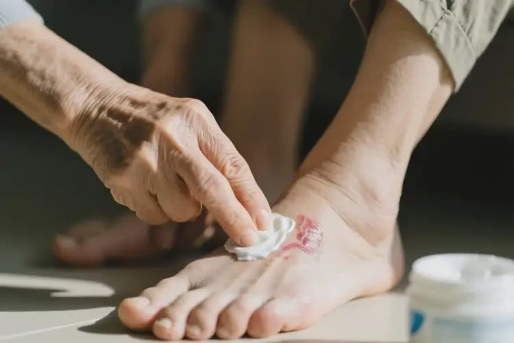 老人腳上偶爾長濕疹可不可以根治(圖1)