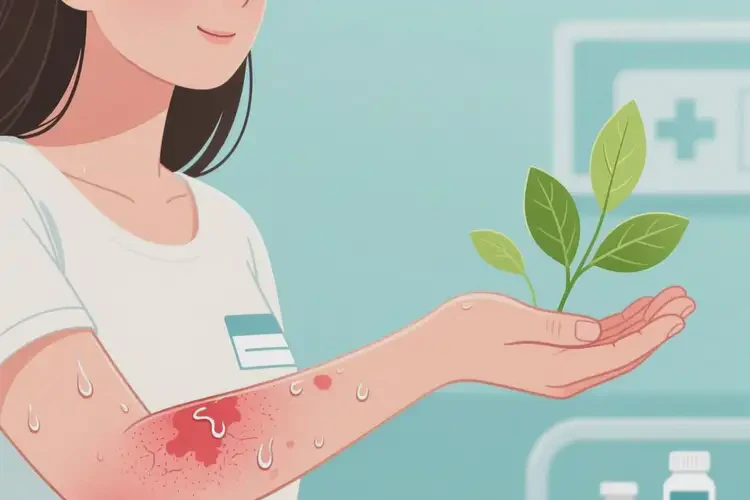 女人手臂上經(jīng)常長濕疹不管它會自己好嗎(圖1)