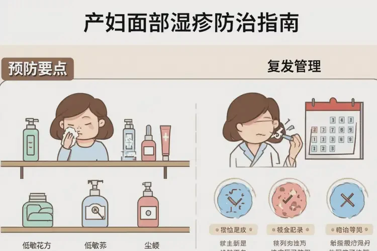 產(chǎn)婦面部出濕疹可不可以根治(圖1)