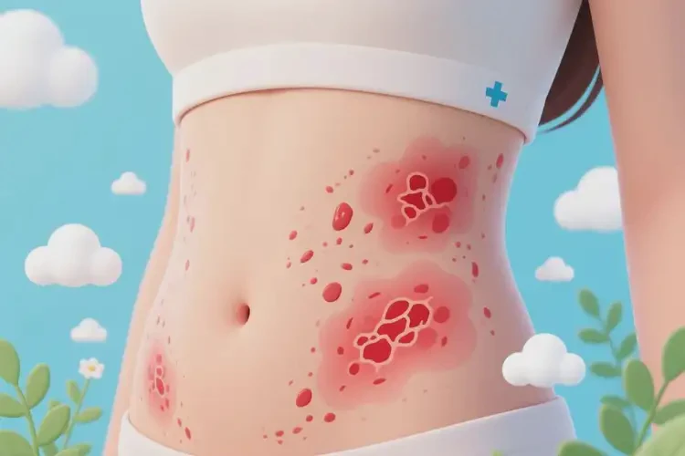 女生肚子上容易长湿疹不管它会自己好吗(图3)