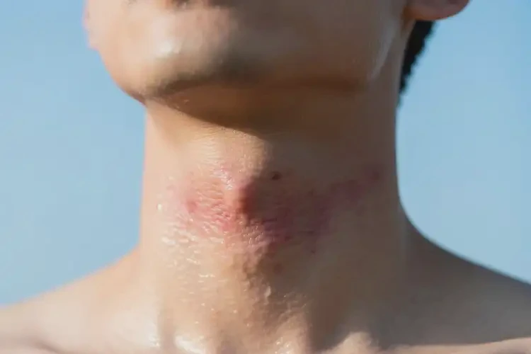 男人脖子偶爾起濕疹不管它會(huì)自己痊愈嗎(圖1)