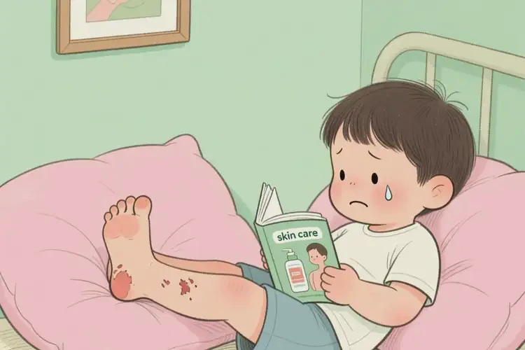 小兒腳上經(jīng)常起濕疹可不可以根治(圖1)