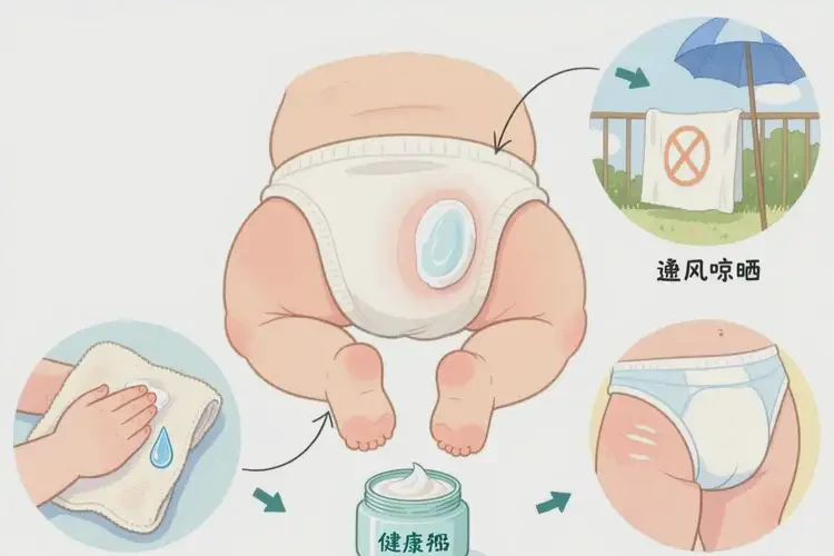嬰幼兒屁股上容易長(zhǎng)濕疹可不可以根治(圖1)