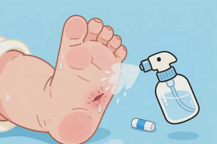 新生兒腳上經(jīng)常起濕疹可不可以根治(圖1)