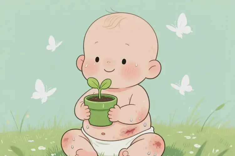 小兒肚子上出現(xiàn)濕疹不管它會(huì)自己自愈嗎(圖2)