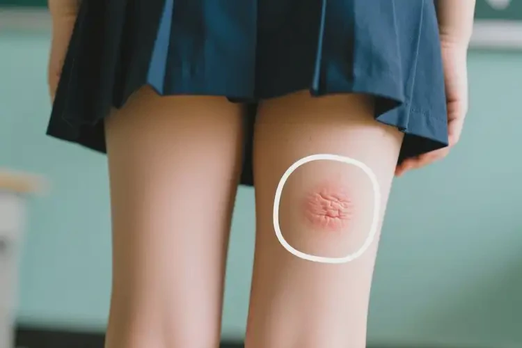 小學生屁股上起濕疹不管它會自己自愈嗎(圖1)