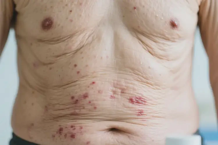 老年人肚子上偶爾長濕疹可不可以根治(圖1)