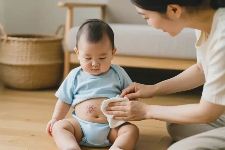 寶寶肚子經(jīng)常長濕疹可不可以根治(圖1)