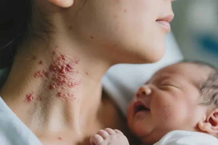 產(chǎn)婦脖子出濕疹可不可以根治(圖2)