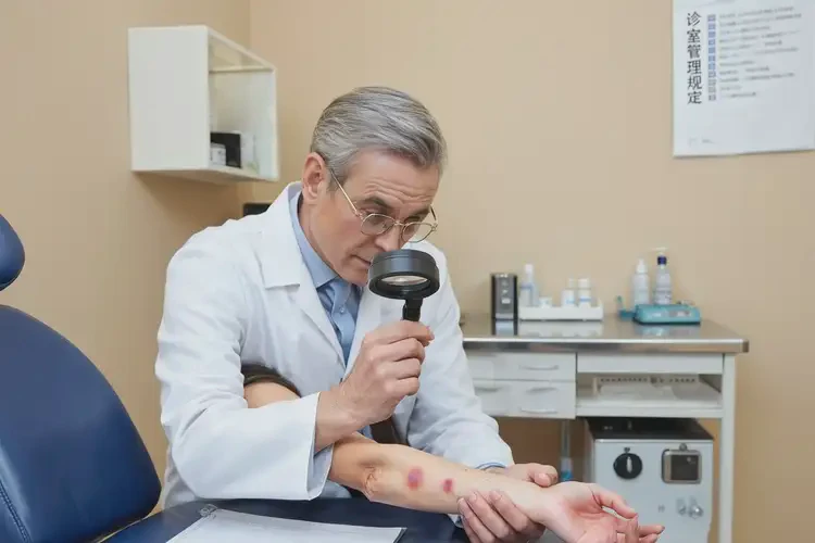 男人手臂出现湿疹不管它会自己好吗(图1)